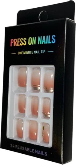 Merkloos Press On Nails - Nep Nagels - Roze Naturel - Square Oval - Manicure - Plak Nagels - Kunstnagels Nailart - Zelfklevend -Cosmetica Winkel 550x1200 6