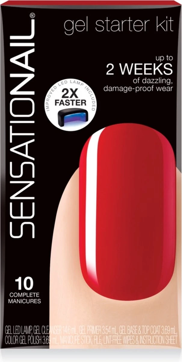 Sensationail Starter Kit - Scarlet Red - Gel Nagellak 2 Sensationail Starter Kit - Scarlet Red - Gel Nagellak - Afbeelding 2