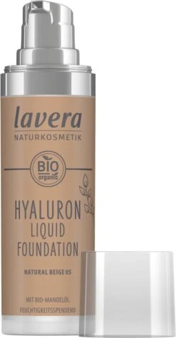 Lavera Hyaluron Liquid Foundation Natural Beige 05 - 30 Ml -Cosmetica Winkel 624x1200 8