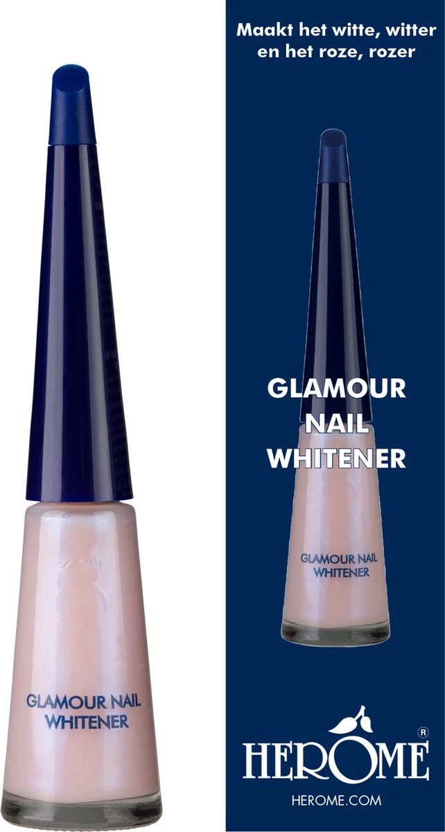 Herome Glamour Nail Whitener - Natural Nail Whitener Met Een Romige Parelmoerglans - Camoufleert Doffe Of Verkleurde Nagels - 10ml. 1 Herome Glamour Nail Whitener - Natural Nail Whitener Met Een Romige Parelmoerglans - Camoufleert Doffe Of Verkleurde Nagels - 10ml.