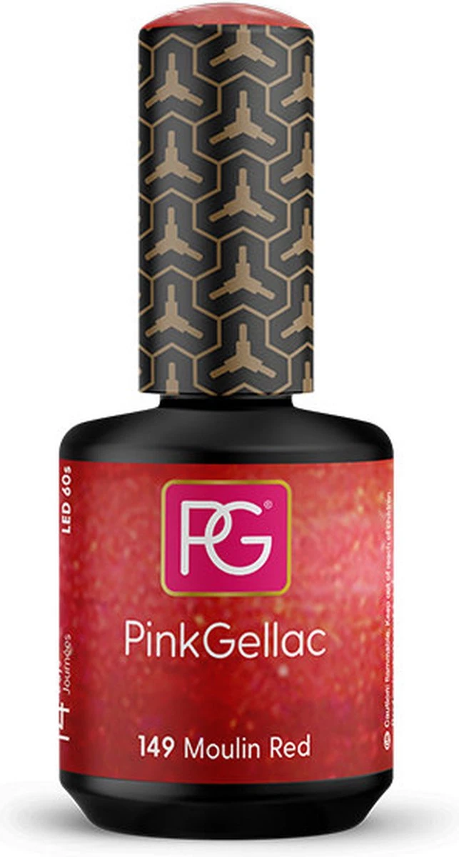 Pink Gellac - Moulin Red - Gellak - Vegan - Rood - Glanzend - 15ml 4 Pink Gellac - Moulin Red - Gellak - Vegan - Rood - Glanzend - 15ml - Afbeelding 4