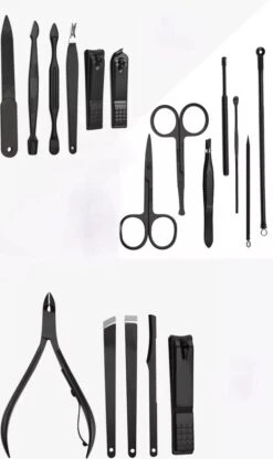 Without Lemon - Manicure Pedicure 18 In 1 Set - Nagel Trimmer Nagelschaar Bokkenpoot Nagelverzorging - Zwart Luxe Etui 6 Without Lemon - Manicure Pedicure 18 In 1 Set - Nagel Trimmer Nagelschaar Bokkenpoot Nagelverzorging - Zwart Luxe Etui -Cosmetica Winkel 713x1200 3