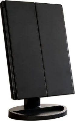 UNIQ Trifold Make Up Spiegel Met LED Verlichting En 2 Vergrootspiegels - Staande Spiegel - 21 LED-lampjes - Op Batterijen En USB (kabel Incl) - Zwart 9 UNIQ Trifold Make Up Spiegel Met LED Verlichting En 2 Vergrootspiegels - Staande Spiegel - 21 LED-lampjes - Op Batterijen En USB (kabel Incl) - Zwart -Cosmetica Winkel 746x1200 5