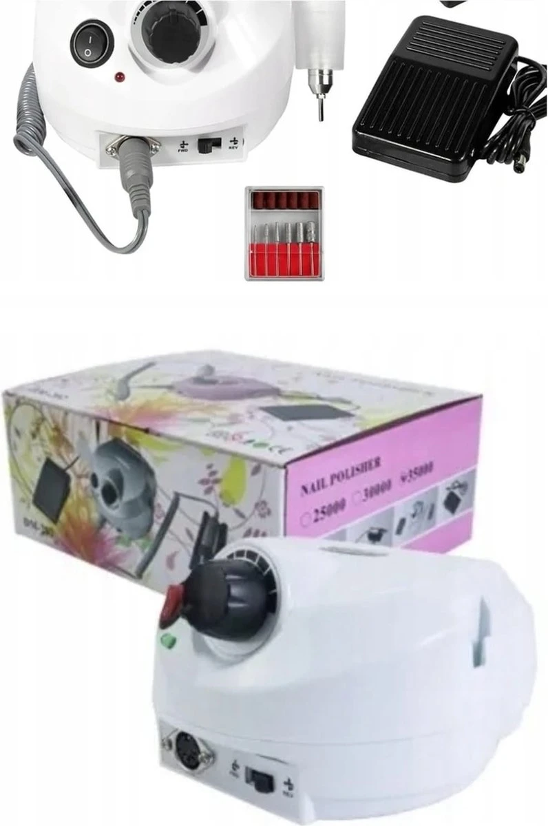 Merkloos Nagelfrees - Elektrische Nagelvijl - Wit - Inclusief Bitjes - 30.000 Rpm - Snelheidsregeling - Draairichting Tweezijdig - Hand En Voetpedaal - Nagelfreesmachine - Manicure En Pedicure - Complete Set - Nagelfrees Machine 2 Merkloos Nagelfrees - Elektrische Nagelvijl - Wit - Inclusief Bitjes - 30.000 Rpm - Snelheidsregeling - Draairichting Tweezijdig - Hand En Voetpedaal - Nagelfreesmachine - Manicure En Pedicure - Complete Set - Nagelfrees Machine - Afbeelding 2