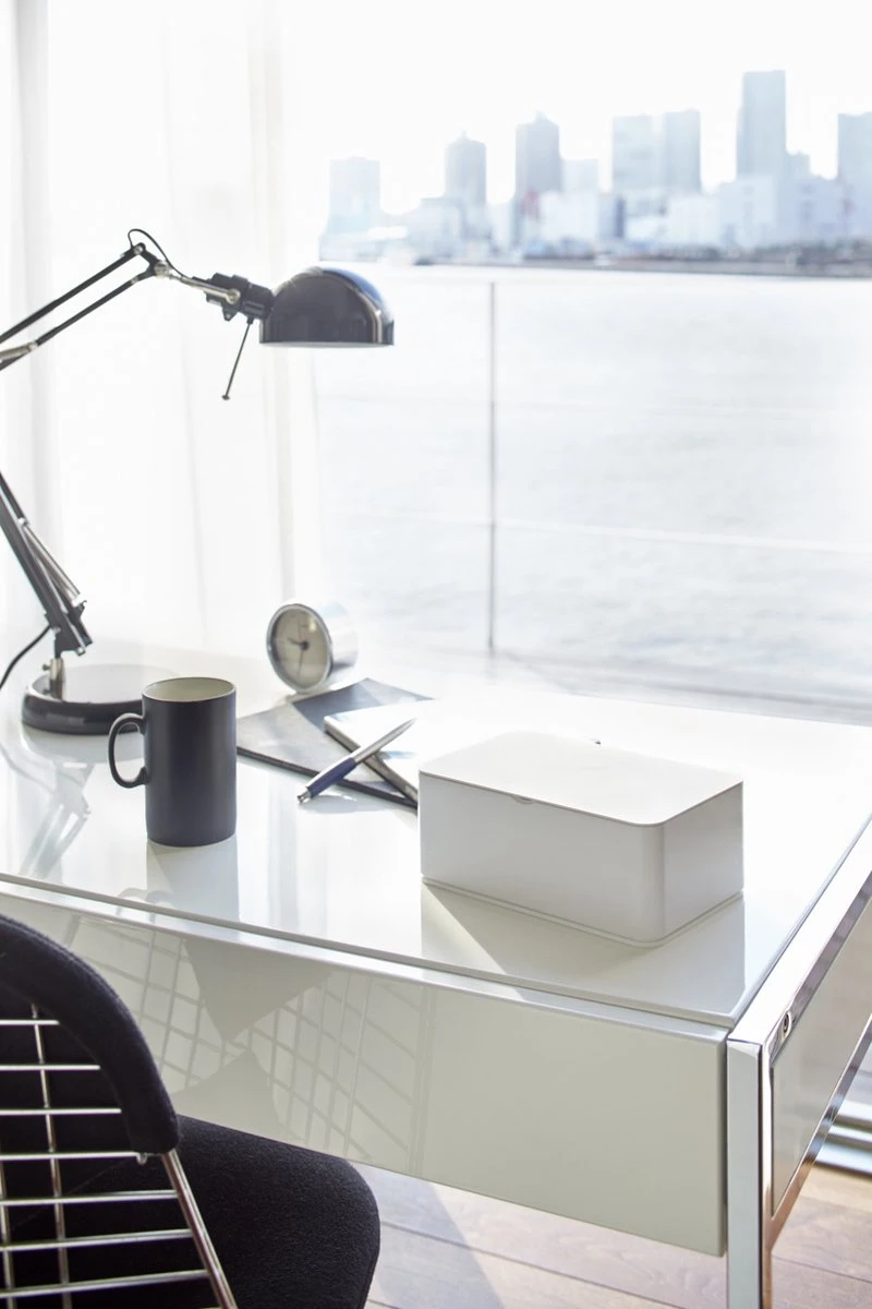 Yamazaki Bakje Voor Vochtige Doekjes - Wit - Met Deksel 7 Yamazaki Bakje Voor Vochtige Doekjes - Wit - Met Deksel - Afbeelding 7