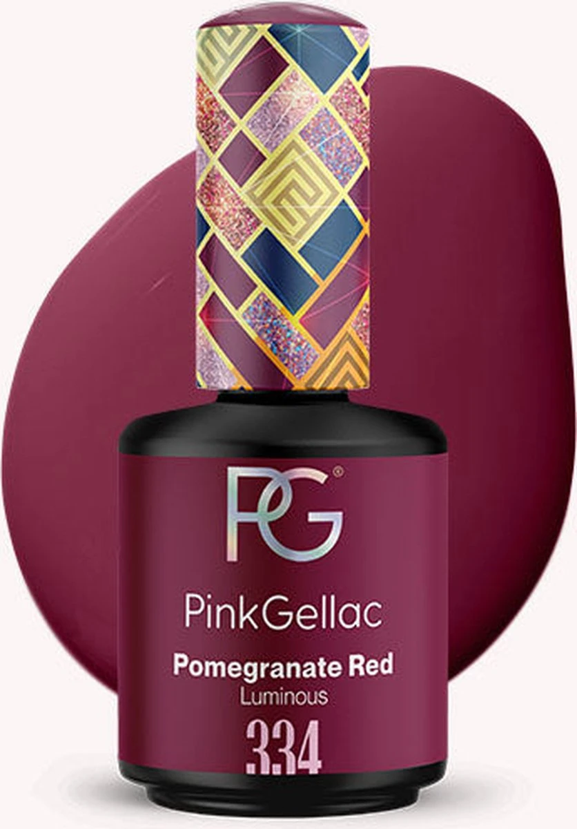 Pink Gellac - Pomegranate Red - Gellak - Vegan - Rood - Creamy Finish - 15 Ml 1 Pink Gellac - Pomegranate Red - Gellak - Vegan - Rood - Creamy Finish - 15 Ml