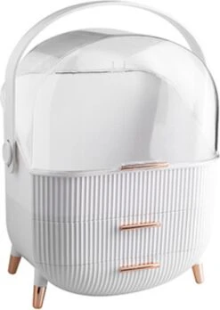 Be-Inspired® Beautycase – Make Up Organizer – Make-up Koffer – Cosmetica Tas – Met Lades – Opberger – Storage Box - Wit -Cosmetica Winkel 851x1200 4