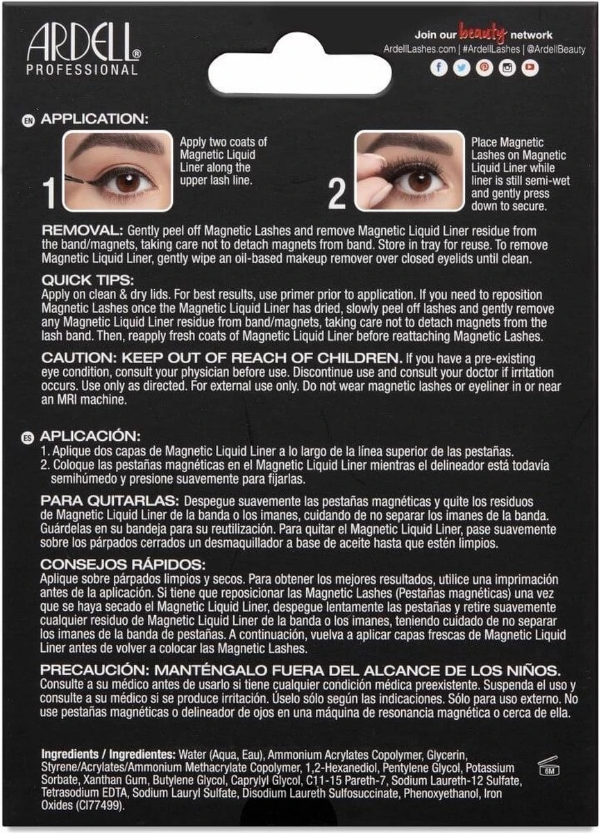 Ardell Magnetic Liquid Eyeliner & Lash - Wispies 4 Ardell Magnetic Liquid Eyeliner & Lash - Wispies - Afbeelding 4