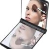 Compacte Make-up Spiegel- LED Mirror- Inklapbaar Met Verlichting- Draagbare Mini Make-up Spiegel