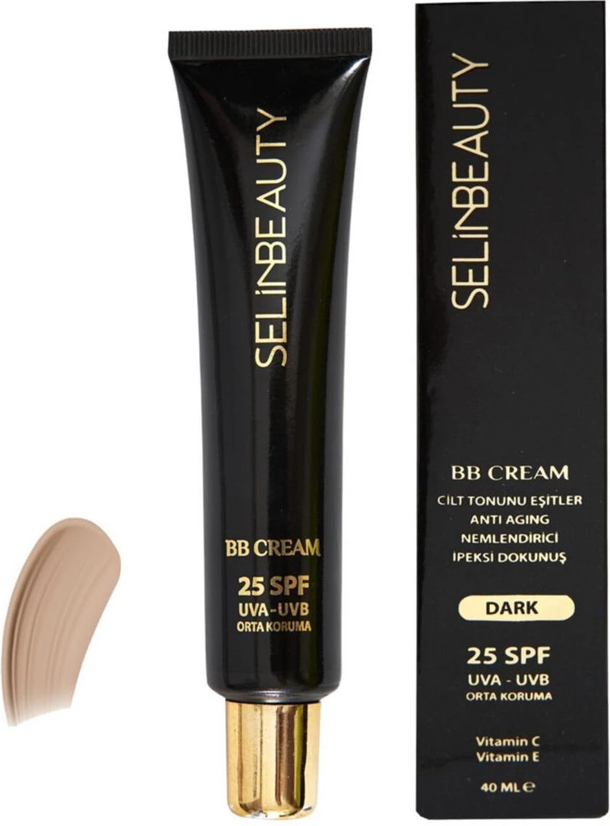 Selin Beauty BB Cream Dark SPF 25, Hydrateert, Egaliseert En Corrigeert, Vermindert Roodheid, Geeft Een Gelijkmatige Teint, Geeft Je Huid Direct Een Boost. 1 Selin Beauty BB Cream Dark SPF 25, Hydrateert, Egaliseert En Corrigeert, Vermindert Roodheid, Geeft Een Gelijkmatige Teint, Geeft Je Huid Direct Een Boost.