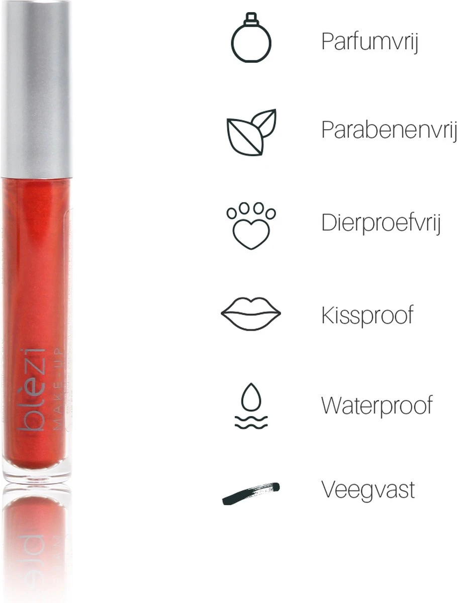 Blèzi® Lip Fix 95 Gracious Red - Lipstick - Lippenstift Langhoudend - Rood Bruin 5 Blèzi® Lip Fix 95 Gracious Red - Lipstick - Lippenstift Langhoudend - Rood Bruin - Afbeelding 5