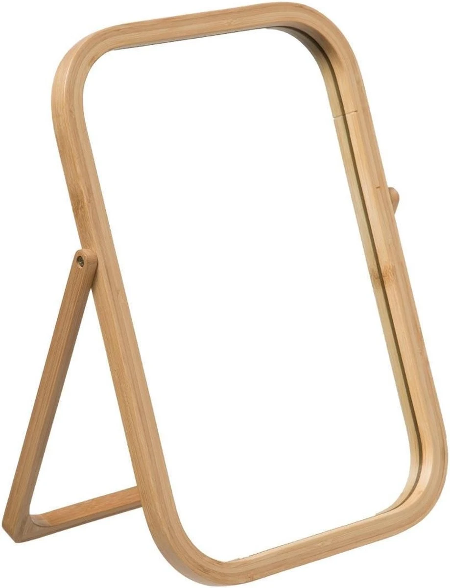 Draaibare Bamboe Spiegel H 39 Cm - Makeup Spiegel 1 Draaibare Bamboe Spiegel H 39 Cm - Makeup Spiegel
