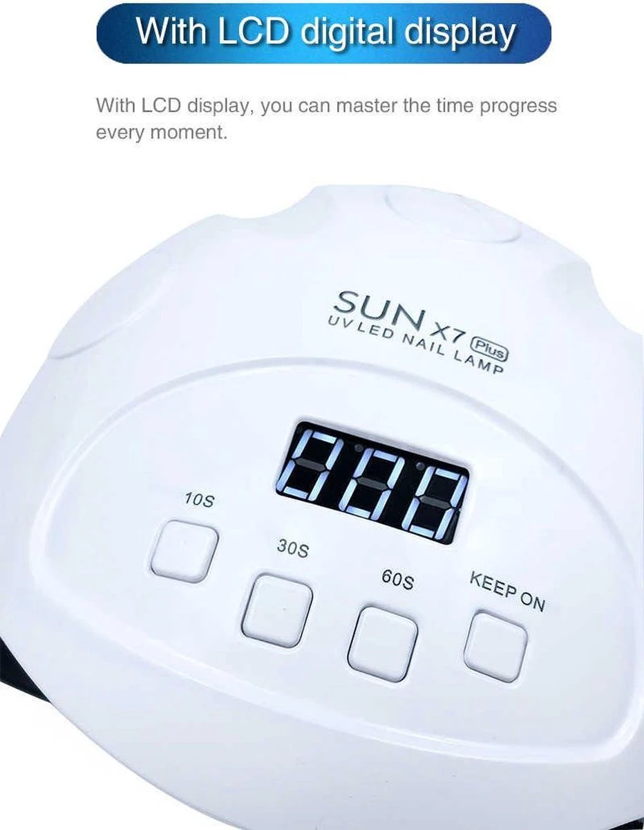 Nageldroger- 90 Watt LED UV Inclusief Manicure- Pedicure Set - Professioneel - Nagel Lamp LED - Professionele Nageldroger - Ledlamp - Gel Nagellak - Gelpolish - Gel Nagels - Builder Gel - Acryl 3 Nageldroger- 90 Watt LED UV Inclusief Manicure- Pedicure Set - Professioneel - Nagel Lamp LED - Professionele Nageldroger - Ledlamp - Gel Nagellak - Gelpolish - Gel Nagels - Builder Gel - Acryl - Afbeelding 3