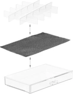 Relaxdays Make-up Organizer Acryl - 3 Lades Met Vakken Acrylbox - Cosmeticabox Opbergdoos - Doorzichtig -Cosmetica Winkel 933x1200 6