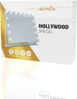 Novalie Hollywood Spiegel Met Verlichting - 65 Cm X 50 Cm - Make Up Spiegel Met Led Lampen – Visagie – Dimbaar / 3 Lichtstanden – Voor Hem / Haar Cadeau – 10x Vergroting – Met Tru-Daylight Verlichting – Wit -Cosmetica Winkel 934x1200 4