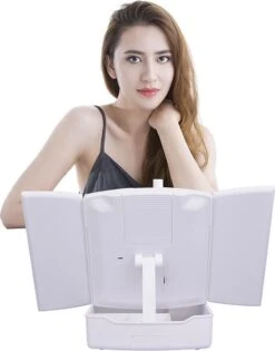 Merkloos Make-up Organizer Met Spiegel En LED Van METU-Online - Make Up Opberger - Make Up Spiegel Met Led Lamp - Makeup Opbergdoos - Make-up Spiegel Wit - Make Up Spiegel Met Verlichting En Usb - Make Up Koffer - Make Up Tafel - Make Up Organizer -Cosmetica Winkel 940x1200 7