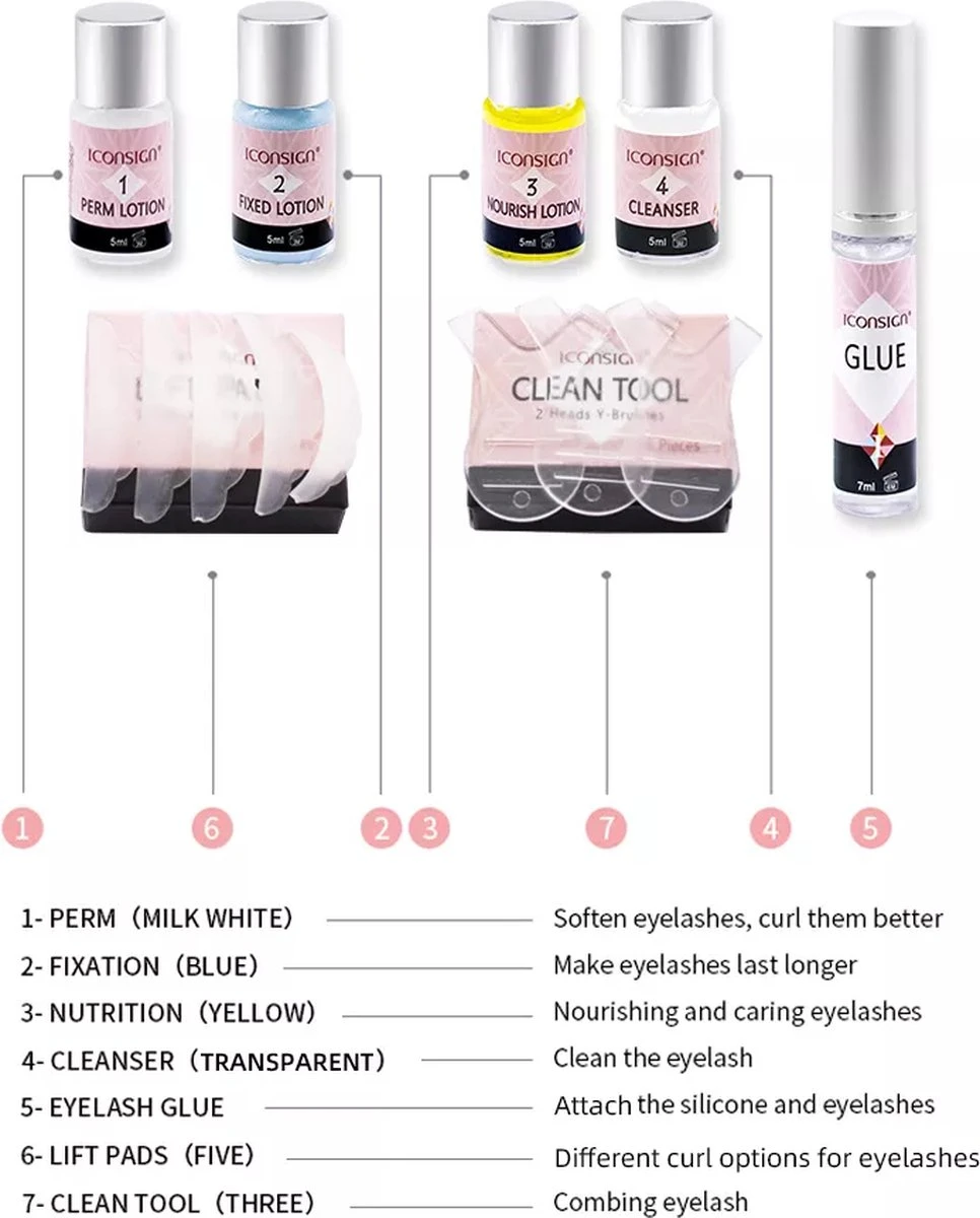 ICONSIGN - Lash Lift - Eye Perming Kit- Nepwimpersm - Wimperserums - Wimpers - Nepwimpers 9 ICONSIGN - Lash Lift - Eye Perming Kit- Nepwimpersm - Wimperserums - Wimpers - Nepwimpers - Afbeelding 9
