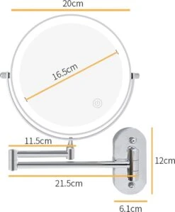 360° Draaibaar LED Scheerspiegel Met 5X Vergroting - 3 Lichtstanden - Dimstanden - Badkamerspiegel Met Natuurlijk Licht - Make-up Spiegel - Draadloos - Werkt Op Batterijen 18 360° Draaibaar LED Scheerspiegel Met 5X Vergroting - 3 Lichtstanden - Dimstanden - Badkamerspiegel Met Natuurlijk Licht - Make-up Spiegel - Draadloos - Werkt Op Batterijen -Cosmetica Winkel 990x1200 4