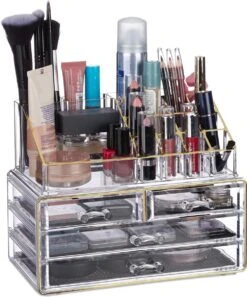 Relaxdays Make-up Organizer - Tweedelig - Cosmetica Opbergdoos + Lippenstift Houder - Zwart 18 Relaxdays Make-up Organizer - Tweedelig - Cosmetica Opbergdoos + Lippenstift Houder - Zwart -Cosmetica Winkel 997x1200 7